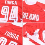 Jersey White Soccer Sublimation Uniform Custom Red Jersey White Soccer Sublimation Uniform Custom Red