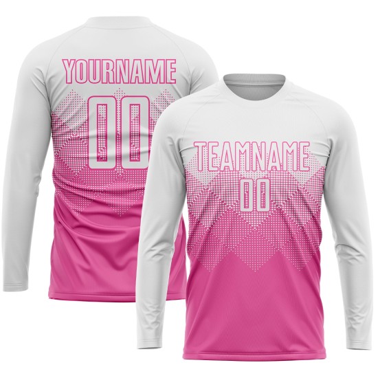White Jersey Uniform Soccer Custom Sublimation Pink White Jersey Uniform Soccer Custom Sublimation Pink