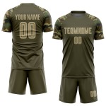 Gold-Camo Sublimation Salute To Service Uniform Soccer Olive Custom Jersey Vegas Gold-Camo Sublimation Salute To Service Uniform Soccer Olive Custom Jersey Vegas