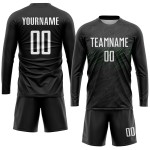 Black Custom White-Neon Soccer Jersey Uniform Sublimation Green Black Custom White-Neon Soccer Jersey Uniform Sublimation Green