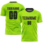 Custom Sublimation Uniform Jersey Black Soccer Green Neon Custom Sublimation Uniform Jersey Black Soccer Green Neon