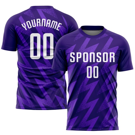 Jersey Purple White Soccer Custom Uniform Sublimation Jersey Purple White Soccer Custom Uniform Sublimation