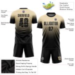 Soccer Black Uniform Custom Jersey Cream Fade Fashion Sublimation Soccer Black Uniform Custom Jersey Cream Fade Fashion Sublimation