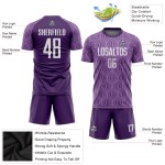 Uniform Sublimation Jersey Custom White Purple Soccer Uniform Sublimation Jersey Custom White Purple Soccer
