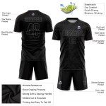 Gray Jersey Black Uniform Soccer Sublimation Custom Gray Jersey Black Uniform Soccer Sublimation Custom