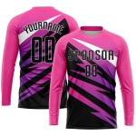 Soccer Sublimation Pink Black-White Uniform Jersey Custom Soccer Sublimation Pink Black-White Uniform Jersey Custom