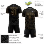 Soccer Gold Sublimation Jersey Custom Old Black Uniform Soccer Gold Sublimation Jersey Custom Old Black Uniform