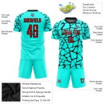 Uniform Soccer Sublimation Red-Black Jersey Custom Aqua Uniform Soccer Sublimation Red-Black Jersey Custom Aqua