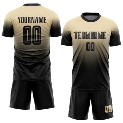 Soccer Black Uniform Custom Jersey Cream Fade Fashion Sublimation Soccer Black Uniform Custom Jersey Cream Fade Fashion Sublimation