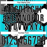 Sublimation Uniform Custom Soccer Aqua Black-White Jersey Sublimation Uniform Custom Soccer Aqua Black-White Jersey