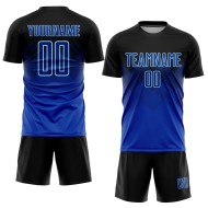 Black Royal-Light Jersey Blue Uniform Sublimation Custom Soccer Black Royal-Light Jersey Blue Uniform Sublimation Custom Soccer
