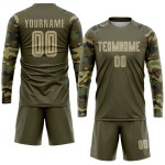Gold-Camo Sublimation Salute To Service Uniform Soccer Olive Custom Jersey Vegas Gold-Camo Sublimation Salute To Service Uniform Soccer Olive Custom Jersey Vegas