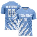 Uniform White Soccer Sublimation Custom Light Blue Jersey Uniform White Soccer Sublimation Custom Light Blue Jersey