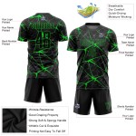 Green Jersey Uniform Custom Sublimation Soccer Black Neon Green Jersey Uniform Custom Sublimation Soccer Black Neon