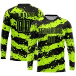 Green Neon Uniform Sublimation Jersey Custom Soccer Black