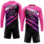 Soccer Sublimation Pink Black-White Uniform Jersey Custom Soccer Sublimation Pink Black-White Uniform Jersey Custom