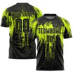 Green Jersey Uniform Neon Sublimation Soccer Custom Black Green Jersey Uniform Neon Sublimation Soccer Custom Black