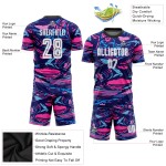 Soccer Uniform Custom Sublimation Jersey White-Pink Figure Soccer Uniform Custom Sublimation Jersey White-Pink Figure