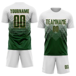 Jersey Uniform Gold Sublimation Custom Green-Old Soccer White Jersey Uniform Gold Sublimation Custom Green-Old Soccer White