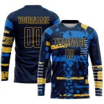Custom Uniform Sublimation Jersey Navy Soccer Navy-Gold Custom Uniform Sublimation Jersey Navy Soccer Navy-Gold
