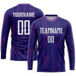 Jersey Sublimation Uniform Purple Custom Soccer White Jersey Sublimation Uniform Purple Custom Soccer White