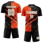Orange-Old Black Pattern Sublimation Graffiti Uniform Custom Jersey White Scratch Soccer Gold Orange-Old Black Pattern Sublimation Graffiti Uniform Custom Jersey White Scratch Soccer Gold