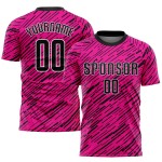 Sublimation Jersey Black-White Uniform Custom Soccer Pink Sublimation Jersey Black-White Uniform Custom Soccer Pink
