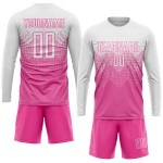 White Jersey Uniform Soccer Custom Sublimation Pink White Jersey Uniform Soccer Custom Sublimation Pink