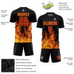 Sublimation Red-Gold Black Flame Soccer Uniform Custom Jersey Sublimation Red-Gold Black Flame Soccer Uniform Custom Jersey