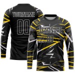 Custom Jersey Black Soccer Sublimation Uniform Black-Gold Custom Jersey Black Soccer Sublimation Uniform Black-Gold