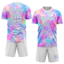 Tie Jersey Soccer Blue White-Light Sublimation Uniform Custom Dye Tie Jersey Soccer Blue White-Light Sublimation Uniform Custom Dye