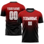 Jersey Fashion Uniform Soccer White-Black Red Custom Sublimation Fade Jersey Fashion Uniform Soccer White-Black Red Custom Sublimation Fade