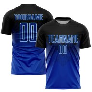 Black Royal-Light Jersey Blue Uniform Sublimation Custom Soccer