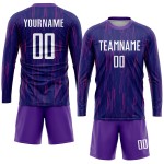 Jersey Sublimation Uniform Purple Custom Soccer White Jersey Sublimation Uniform Purple Custom Soccer White