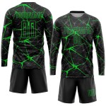 Green Jersey Uniform Custom Sublimation Soccer Black Neon Green Jersey Uniform Custom Sublimation Soccer Black Neon